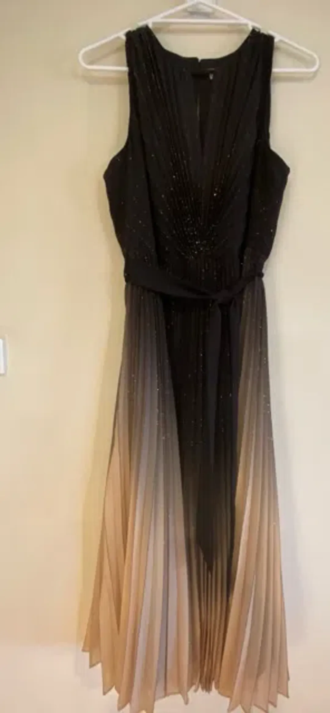 Phase Eight Black Simara Ombre Midi Dress Size 14 for rent on The Volte - main image