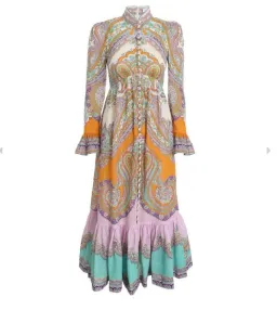 Zimmermann Lola Paisley Midi Dress Daisy Paisley Size 2 / Au 12 for rent on The Volte - image 4