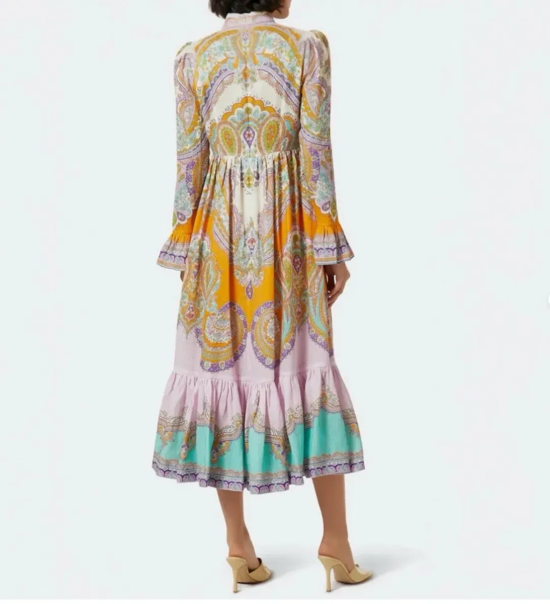 Zimmermann Lola Paisley Midi Dress Daisy Paisley Size 2 / Au 12 for rent on The Volte - main image