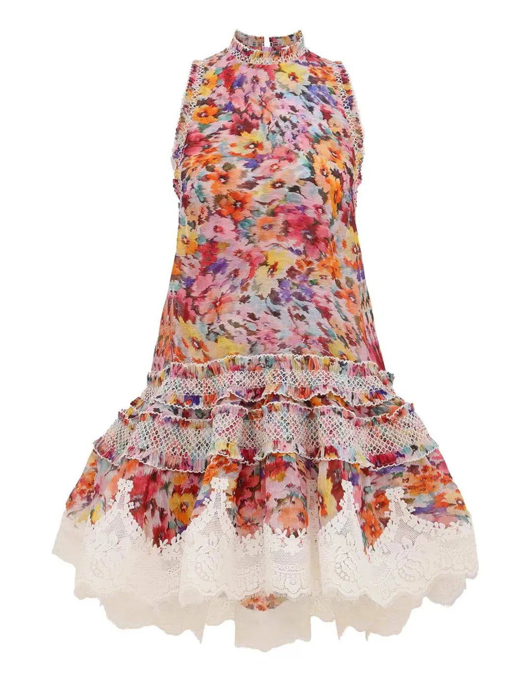 Luna Shirred Lantern Dress by Zimmermann Size 8 for rent on The Volte - main image
