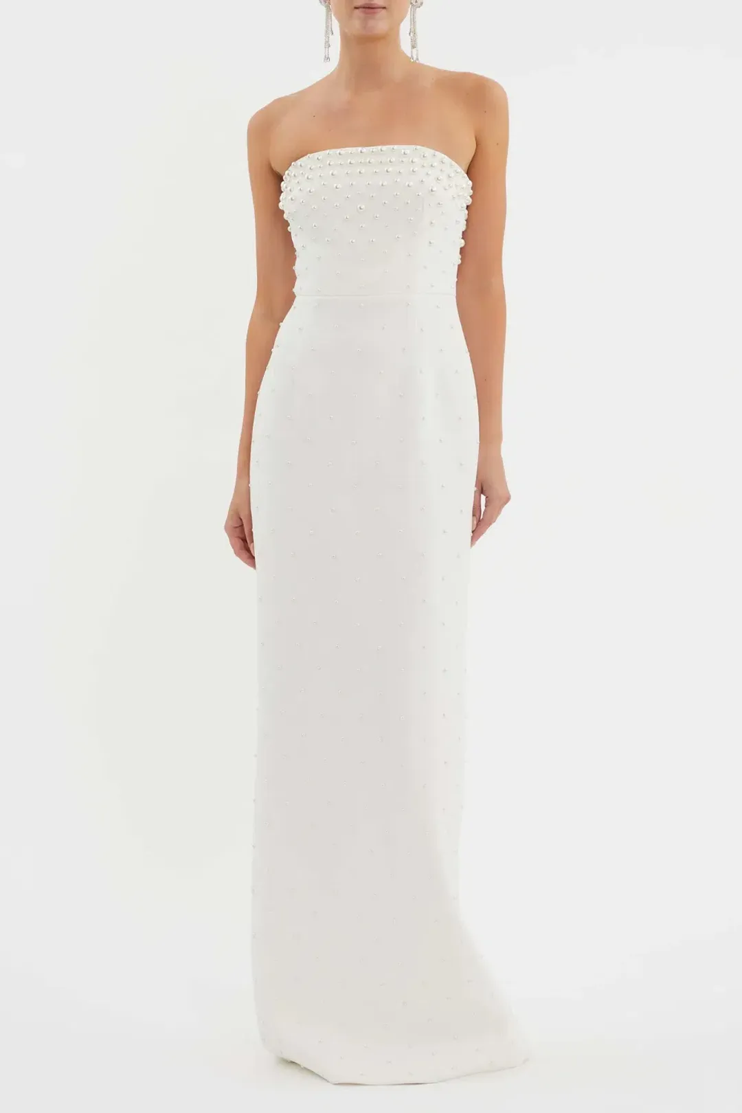 Therese Pearl Gown by Rebecca Vallance Size 8 for rent on The Volte - main image