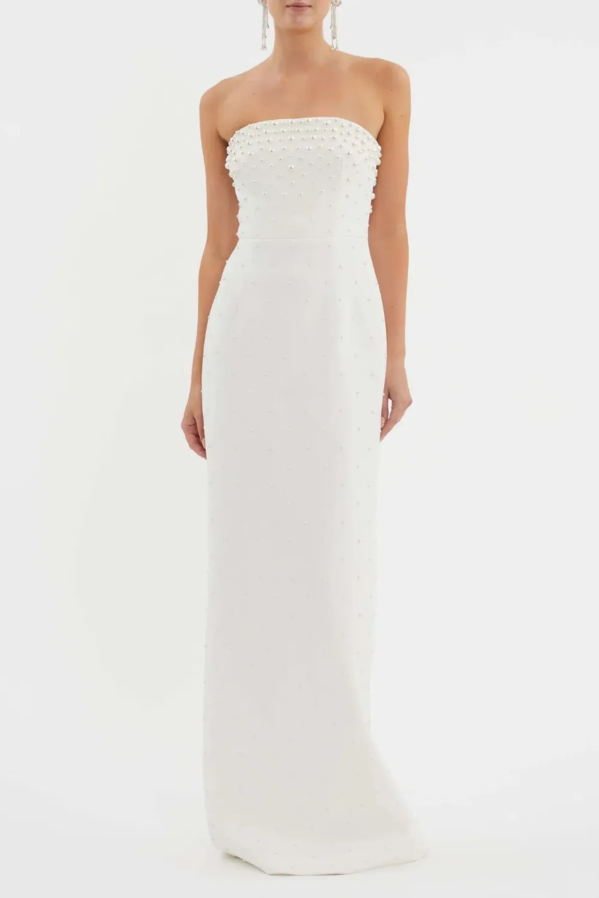 Therese Pearl Gown by Rebecca Vallance Size 8 for rent on The Volte - main image