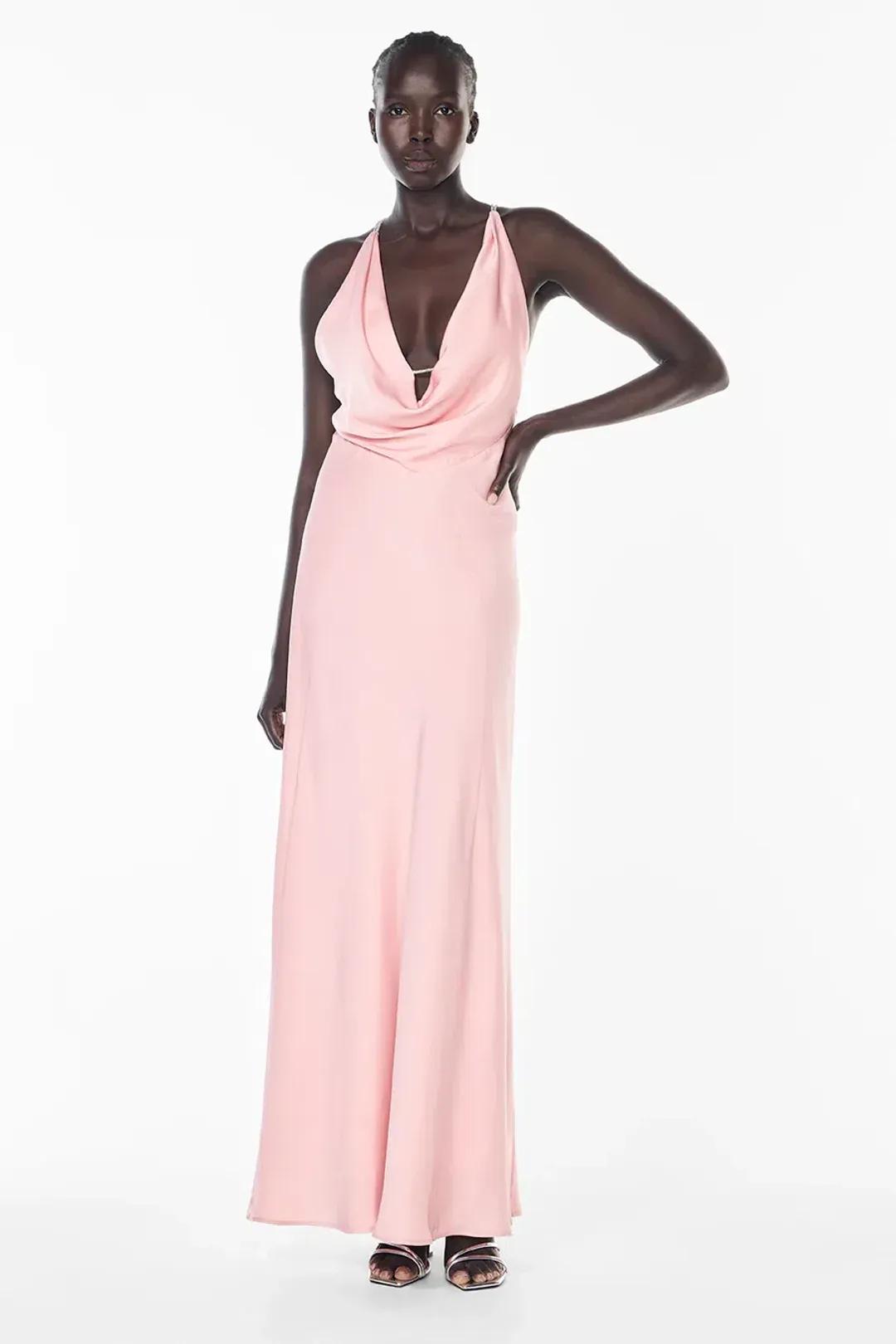 First Dance Cowl Dress by Manning Cartell Size 8 for rent on The Volte - main image