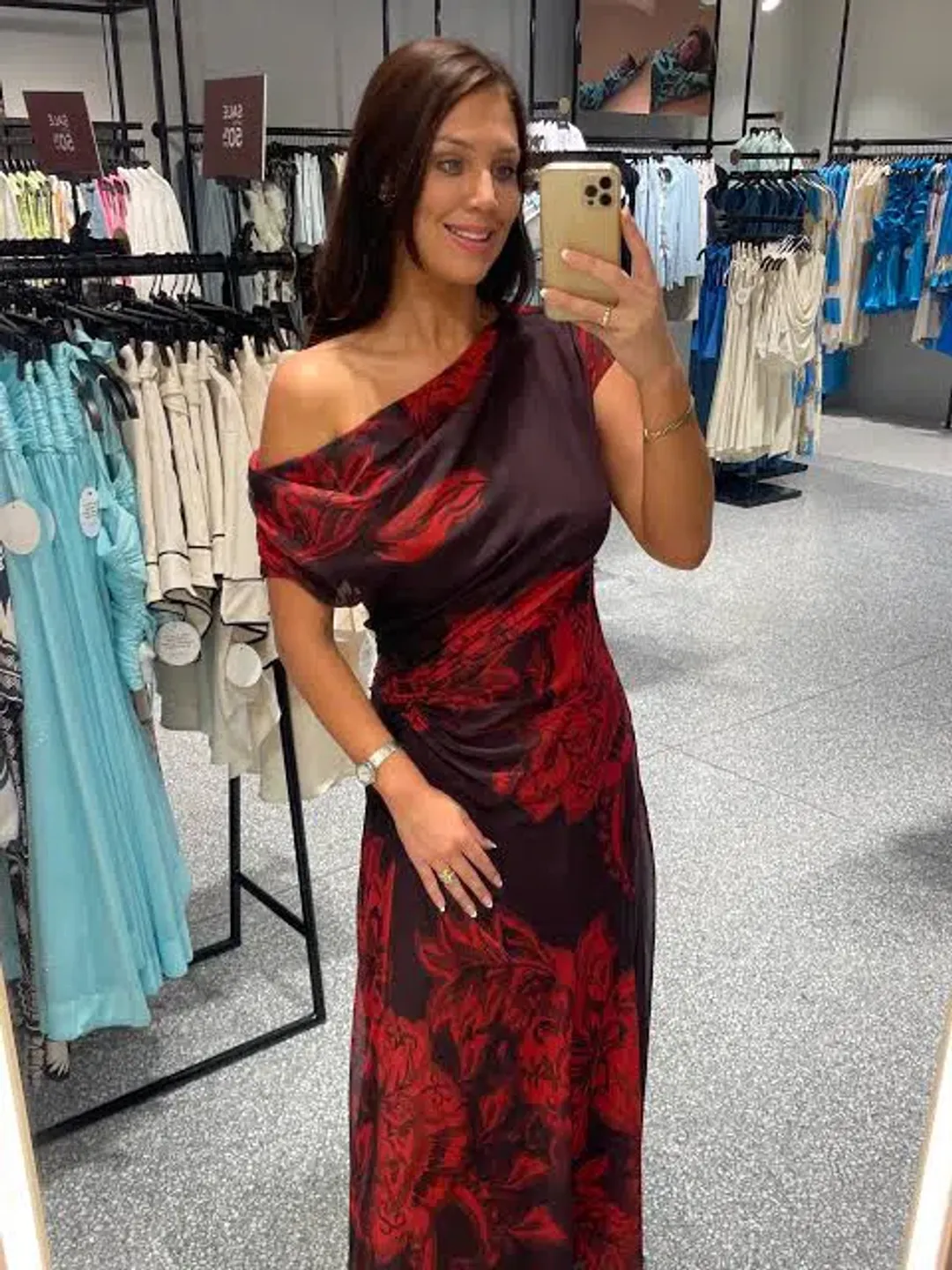 Sheike Chintz Off the Shoulder Maxi Dress Size 14 for rent on The Volte - main image