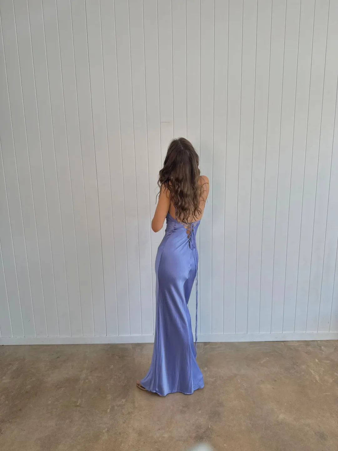 Meshki Purple Satin Maxi Size XSmall for rent on The Volte - main image