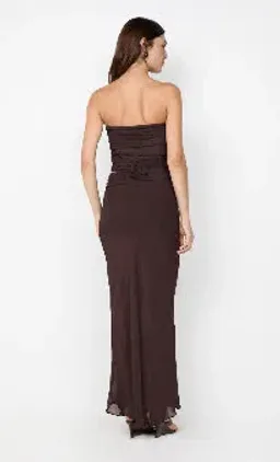 🤎 BEC and BRIDGE Jehnaya Strapless Maxi Dress – Dark Chocolate Brown – Size AU 10 🤎 for rent on The Volte - image 4