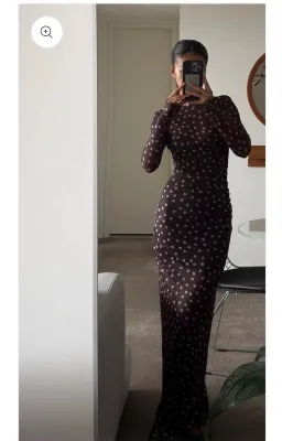 By Nicola Luca Maxi Dress Chocolate Polka / Size 12 for rent on The Volte - image 4