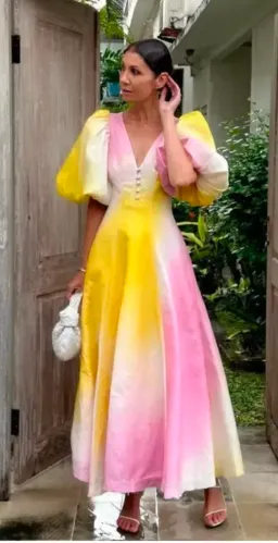 Cloud Burst Midi Dress Multi Size 14 for rent on The Volte - image 1