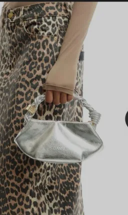 Silver Ganni mini bou bag for rent on The Volte - image 2