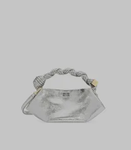 Silver Ganni mini bou bag for rent on The Volte - image 1