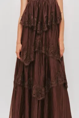 AJE OPHELIA LACE GOWN CHOCOLATE BROWN SIZE 8 AU for rent on The Volte - image 5
