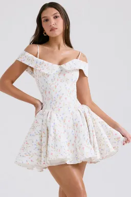ELIDA PRINT CORSET MINI DRESS for rent on The Volte - image 1