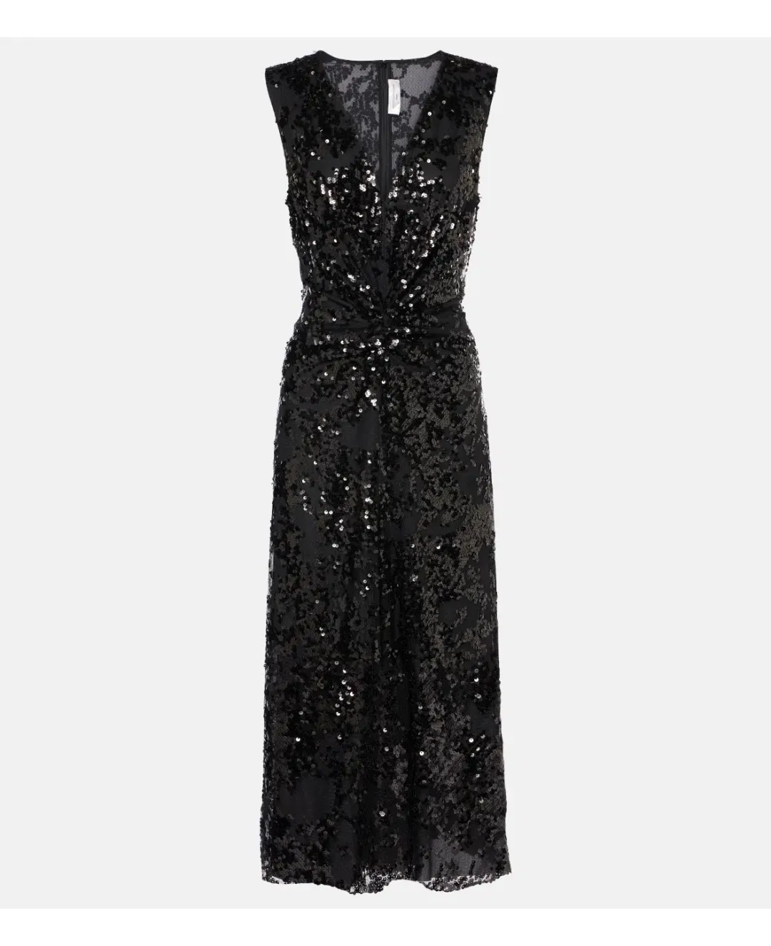 VICTORIA BECKHAM Sequined gathered midi dress for rent on The Volte - main image