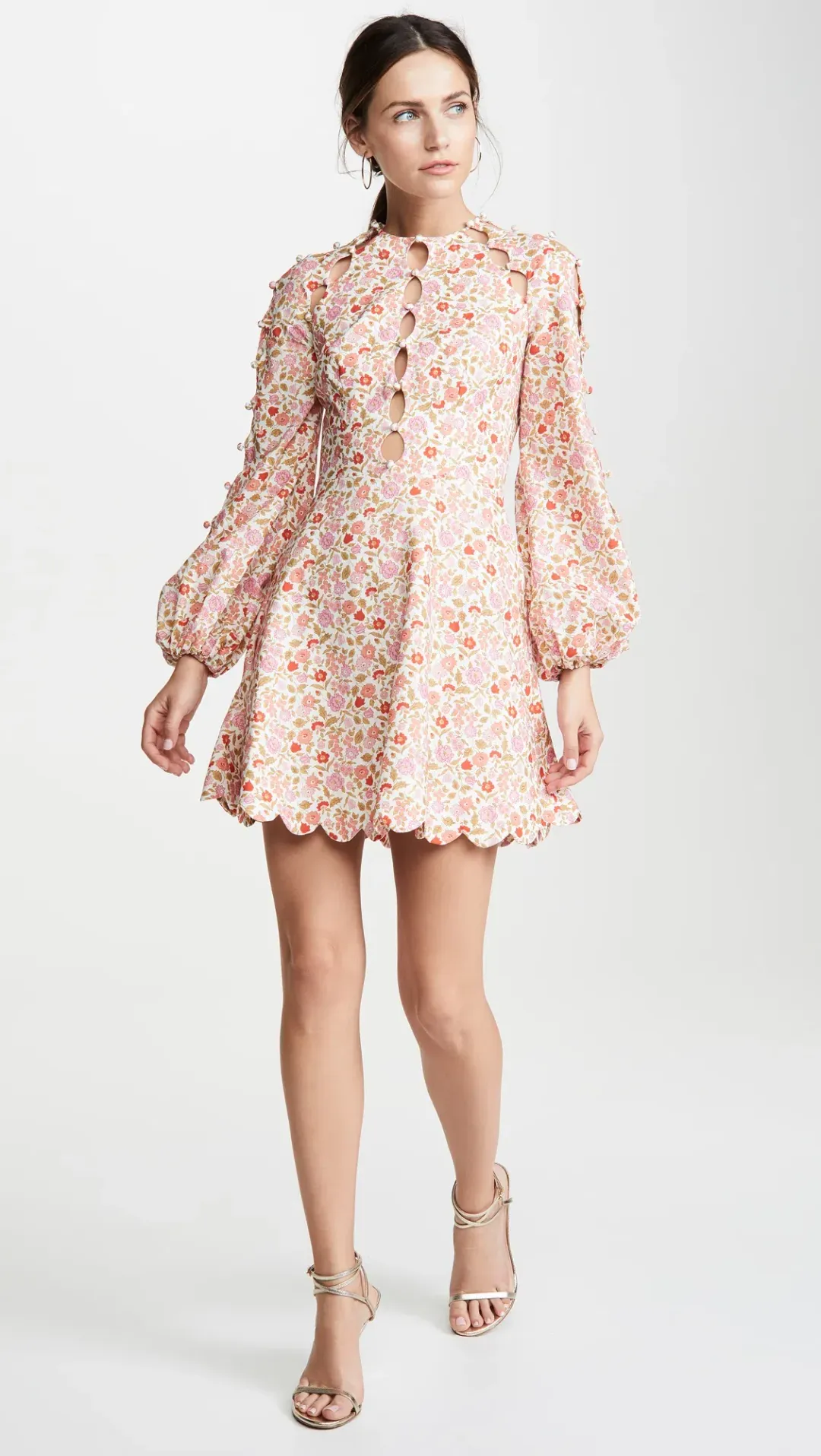 Zimmermann Goldie Scallop Mini Dress Size AU 8 / S for rent on The Volte - main image