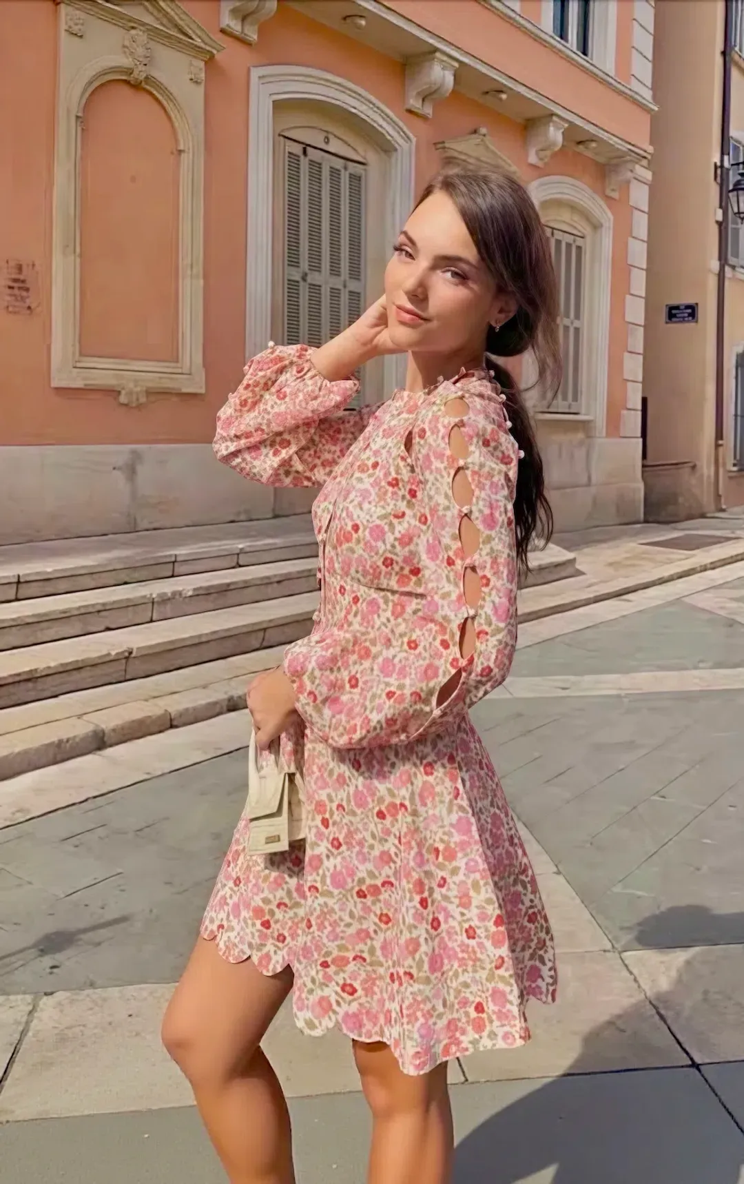 Zimmermann Goldie Scallop Mini Dress Size AU 8 / S for rent on The Volte - main image