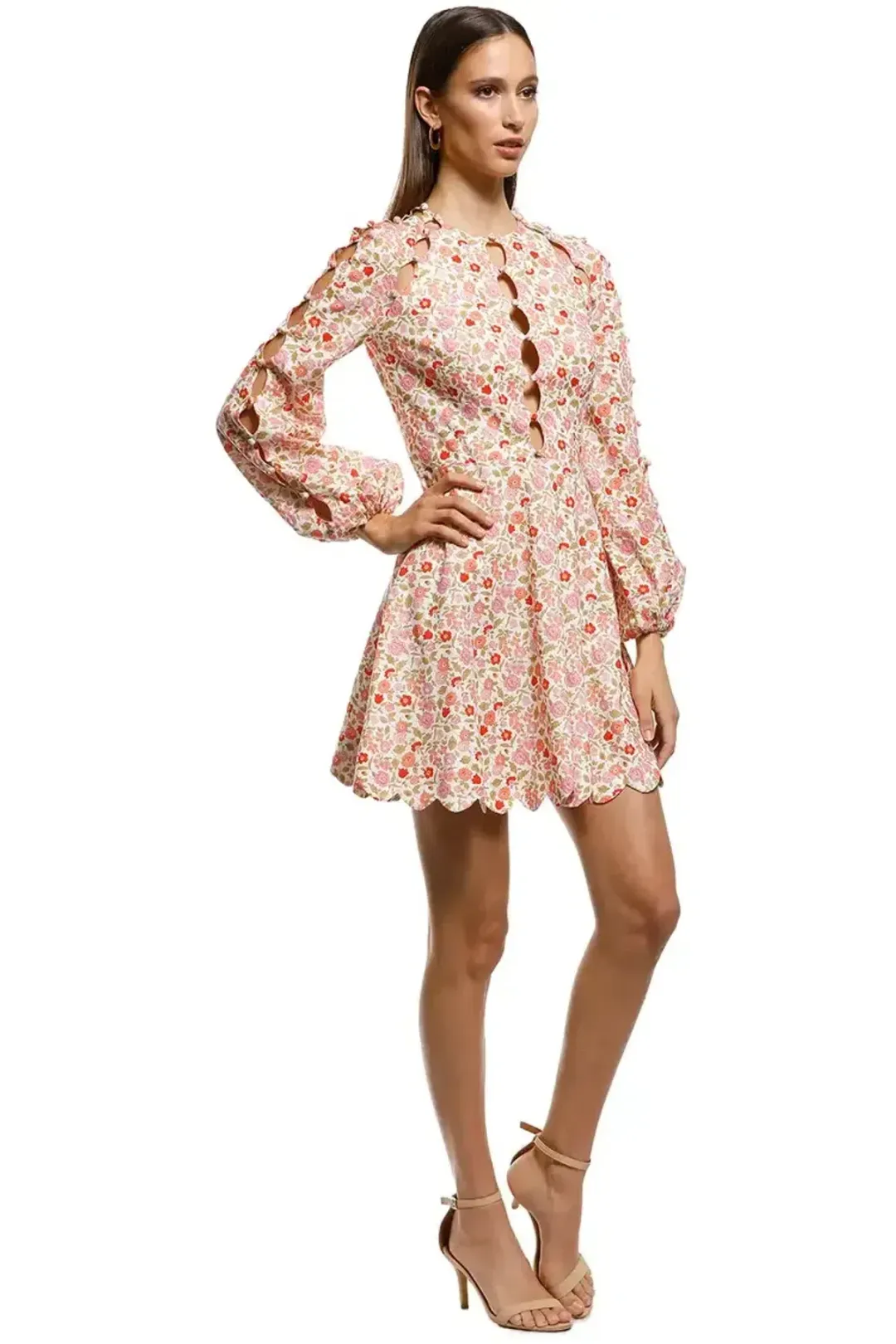 Zimmermann Goldie Scallop Mini Dress Size AU 8 / S for rent on The Volte - main image