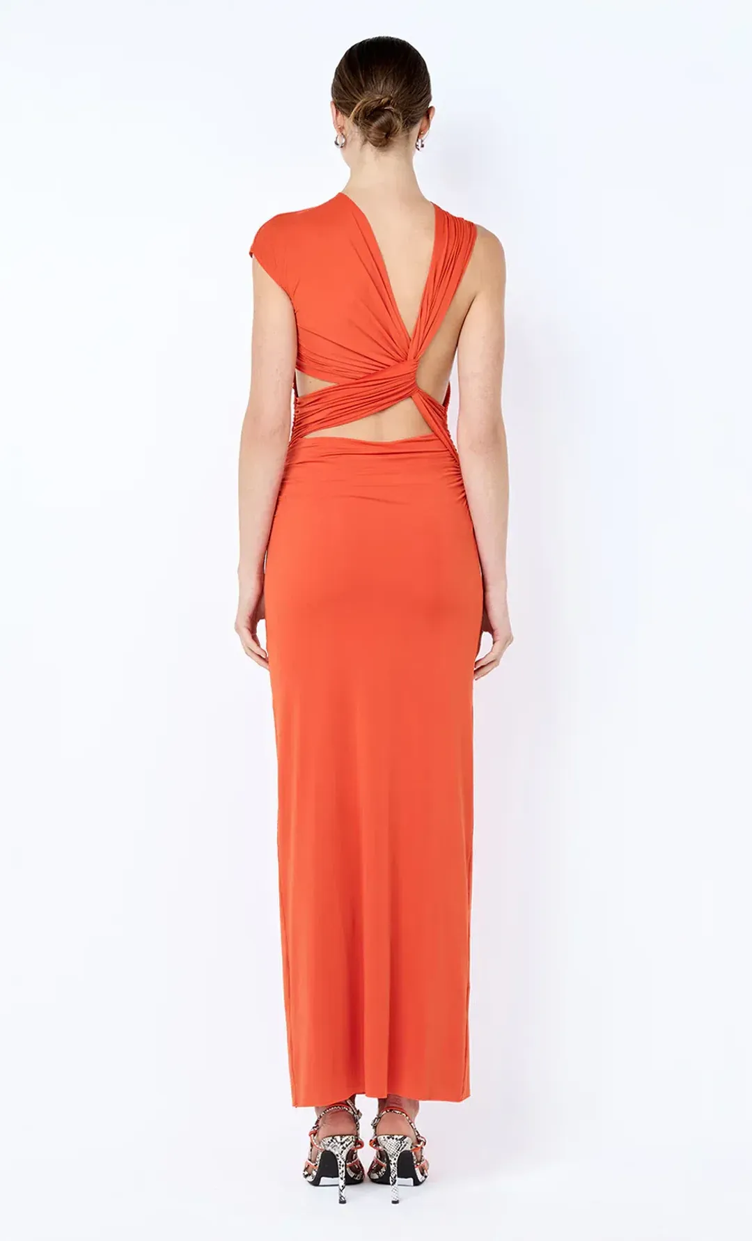 Bec &* Bridge - Solenne Twist Maxi Dress Persimmon for rent on The Volte - main image