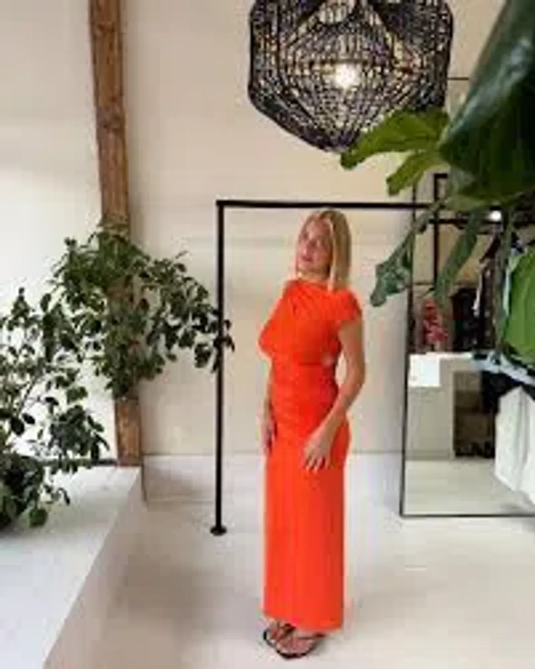 BEC & BRIDGE Solenne Twist Maxi Dress in Persimmon for rent on The Volte - main image