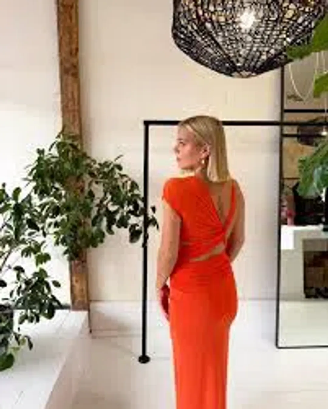 BEC & BRIDGE Solenne Twist Maxi Dress in Persimmon for rent on The Volte - main image