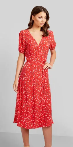 Kookai Zariah Dress Red Size 6 for rent on The Volte - image 1