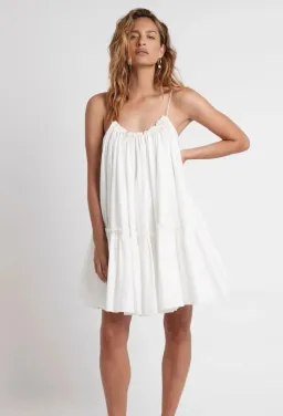 Aje Midsummer Swing Dress Ivory size 8 for rent on The Volte - image 1
