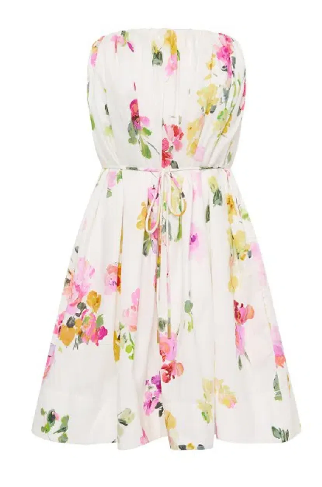 Aje Ayla Strapless Mini Dress White/Floral size 8 for rent on The Volte - main image