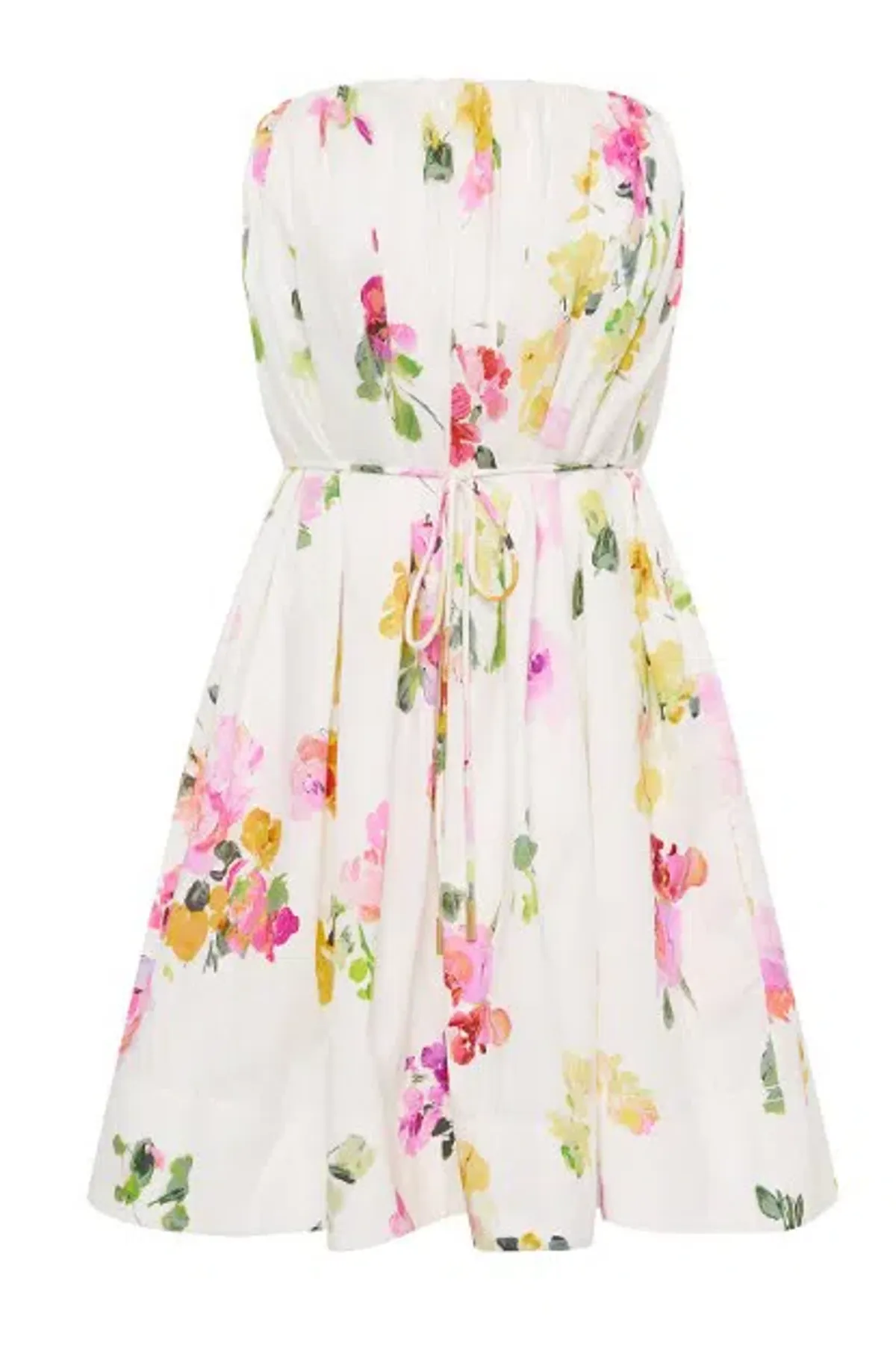Aje Ayla Strapless Mini Dress White/Floral size 8 for rent on The Volte - main image