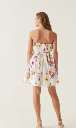 Aje Ayla Strapless Mini Dress White/Floral size 8 for rent on The Volte - image 4