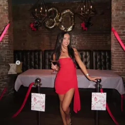 Leau Mira Mesh Corset Dress - Red Size Large for rent on The Volte - image 4