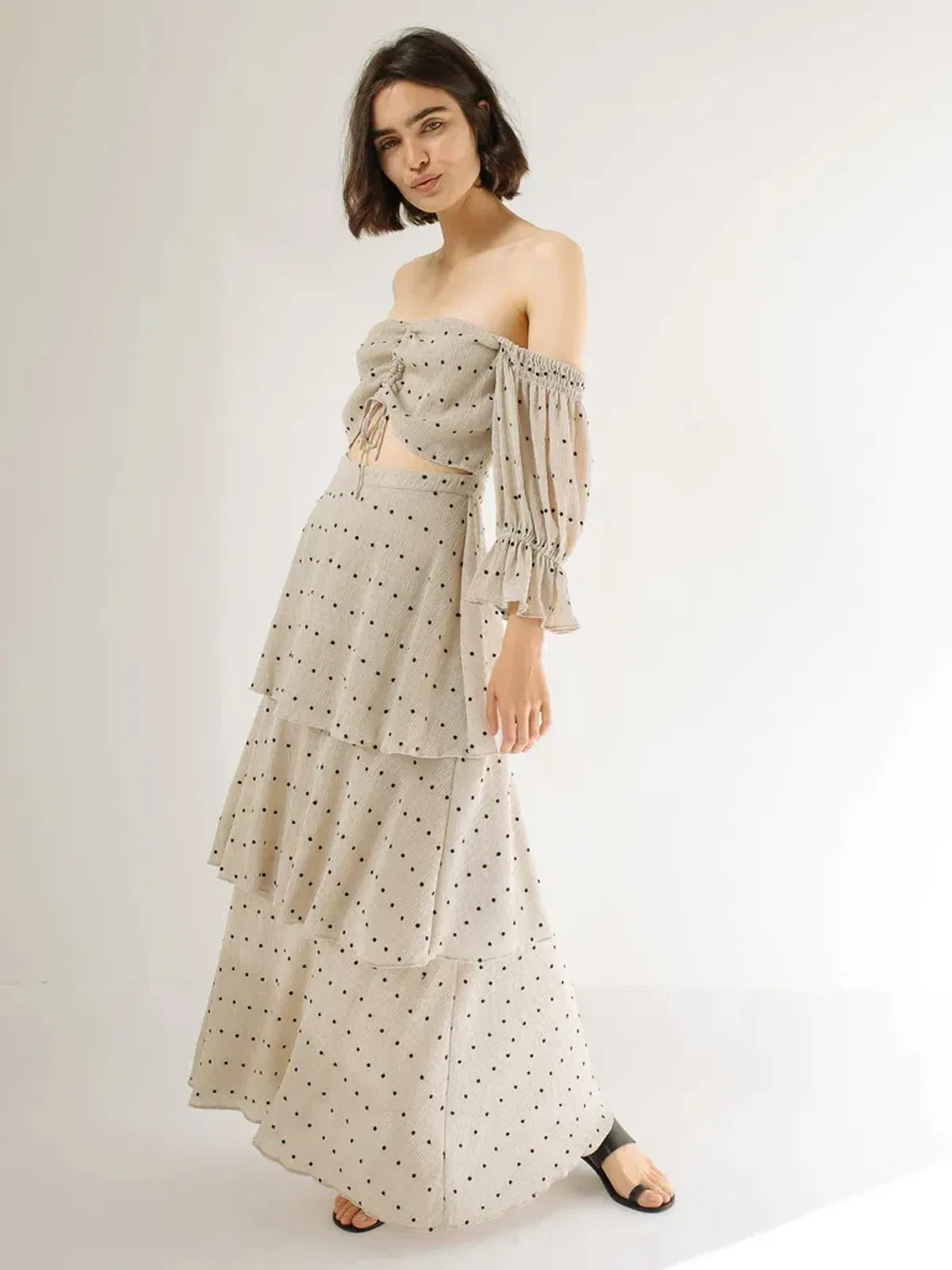 Sir The Label Camille Cut Out Floor Length Gown Cream | AU 10 for rent on The Volte - main image