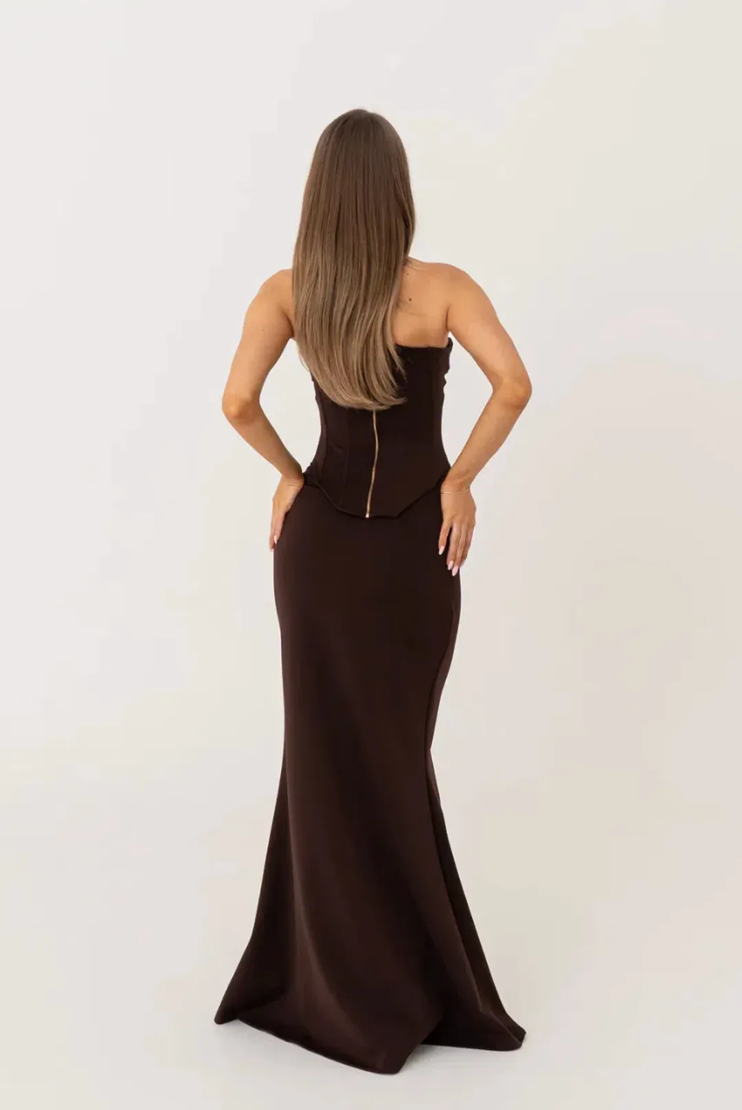 Hntr the Label, Louie Gown, Set, Brown, Size AU6 for rent on The Volte - main image