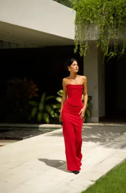 Hntr the label, HNTR The Label Louie Gown Set in Wine Size AU 8 for rent on The Volte - image 2