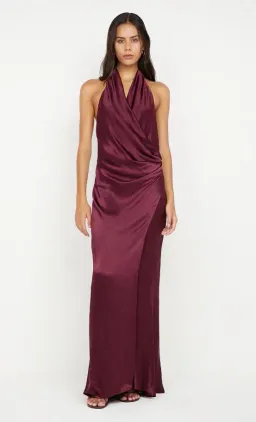 💜 BEC and BRIDGE Elisia Wrap Maxi Dress – Plum / Burgundy – Size AU 10 💜 for rent on The Volte - image 5