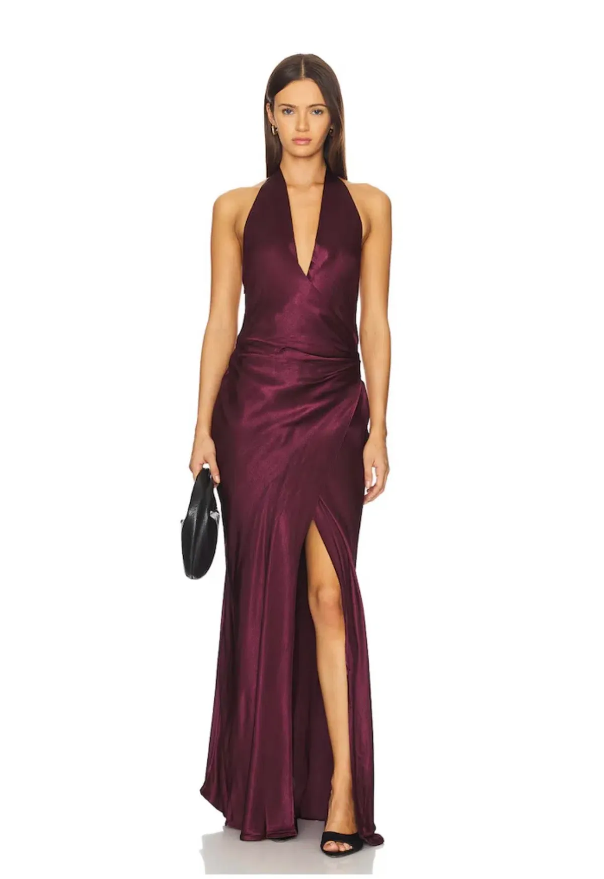  💜 BEC and BRIDGE Elisia Wrap Maxi Dress – Plum / Burgundy – Size AU 8 💜 for rent on The Volte - main image