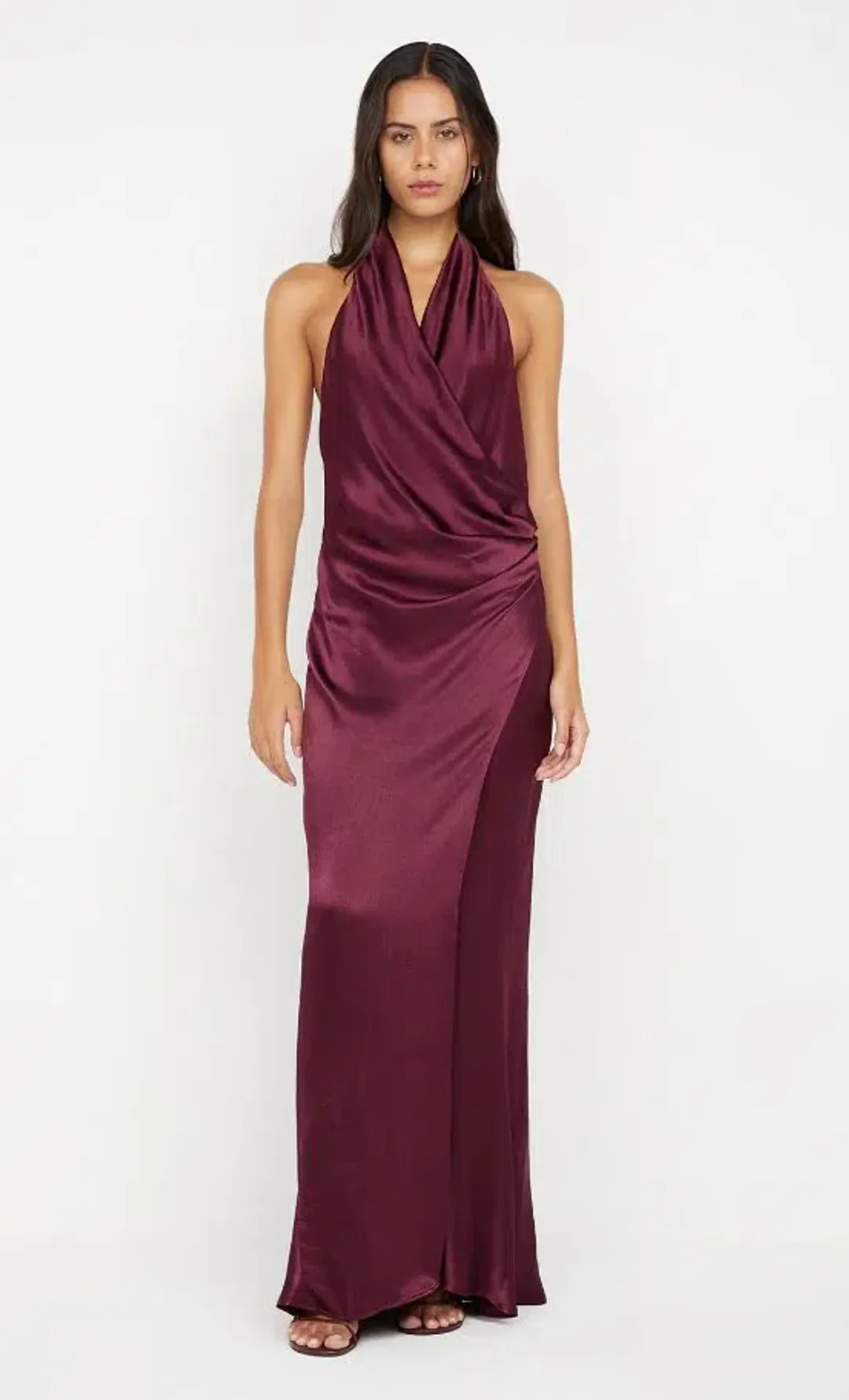  💜 BEC and BRIDGE Elisia Wrap Maxi Dress – Plum / Burgundy – Size AU 8 💜 for rent on The Volte - main image