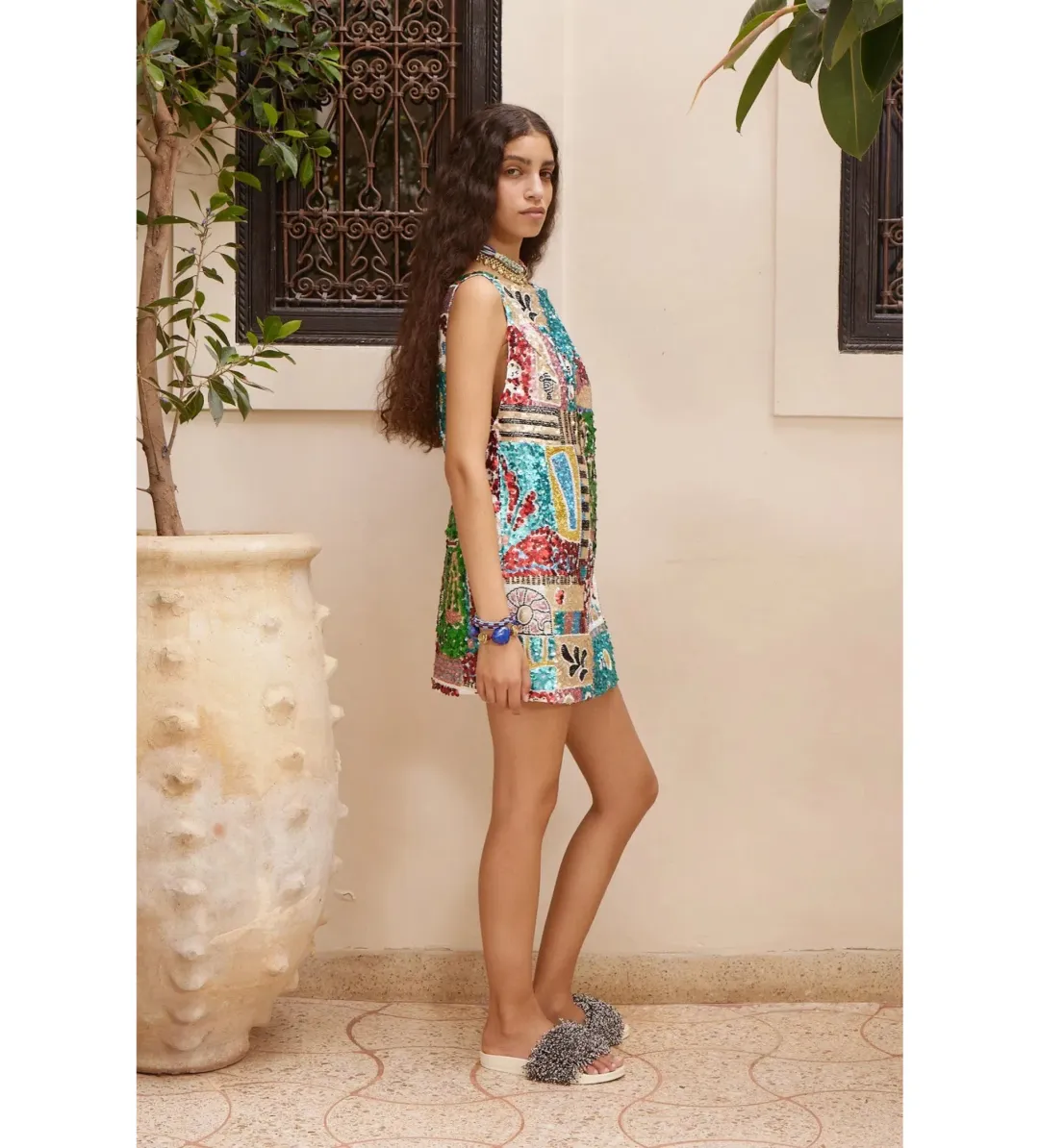Alemais Jazz Embellished Mini Dress Multi Print Size AU12 for rent on The Volte - main image