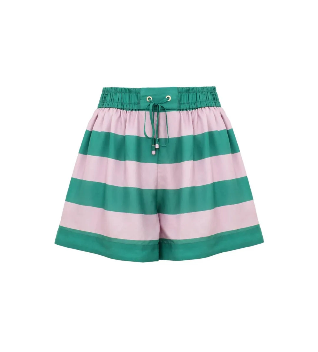 Zimmermann Indra Stripe Relaxed Shirt (Size OP) and Shorts (Size 0) Set in Lilac Teal Stripe Size AU6/8 for rent on The Volte - main image