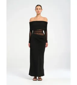 BENNI YASMIN OFF-SHOULDER MAXI DRESS MAXI DRESS BLACK | Size AU 10 for rent on The Volte - image 2