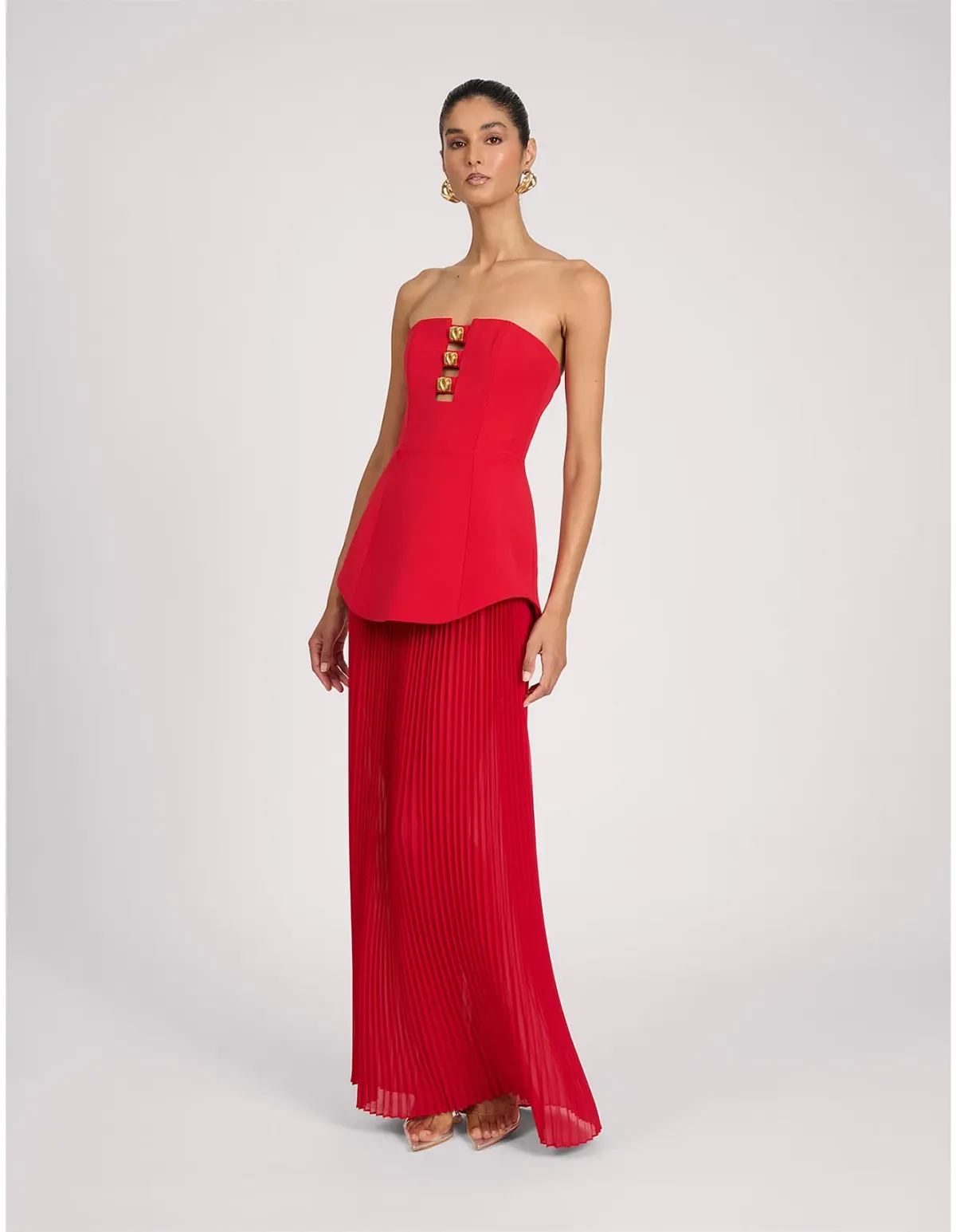 Eliya The Label Leo Dress Red Size 6 for rent on The Volte - main image