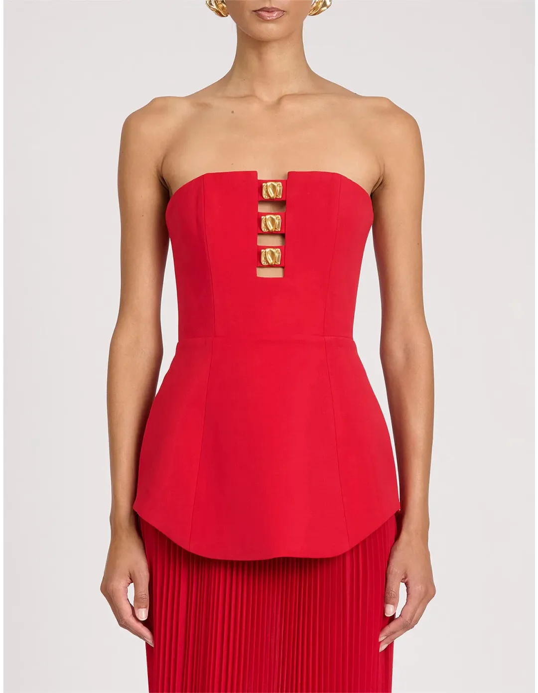 Eliya The Label Leo Dress Red Size 6 for rent on The Volte - main image