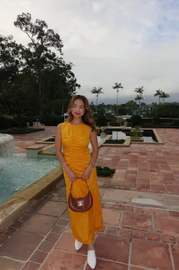 Sandro Ruched stretch-cotton midi dress size 8 for rent on The Volte - image 5