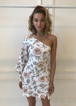 By Nicola Eternal Dress White Winter Floral size 8 for rent on The Volte - image 1