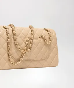 Chanel Classic Beige Medium Flap Handbag for rent on The Volte - image 3