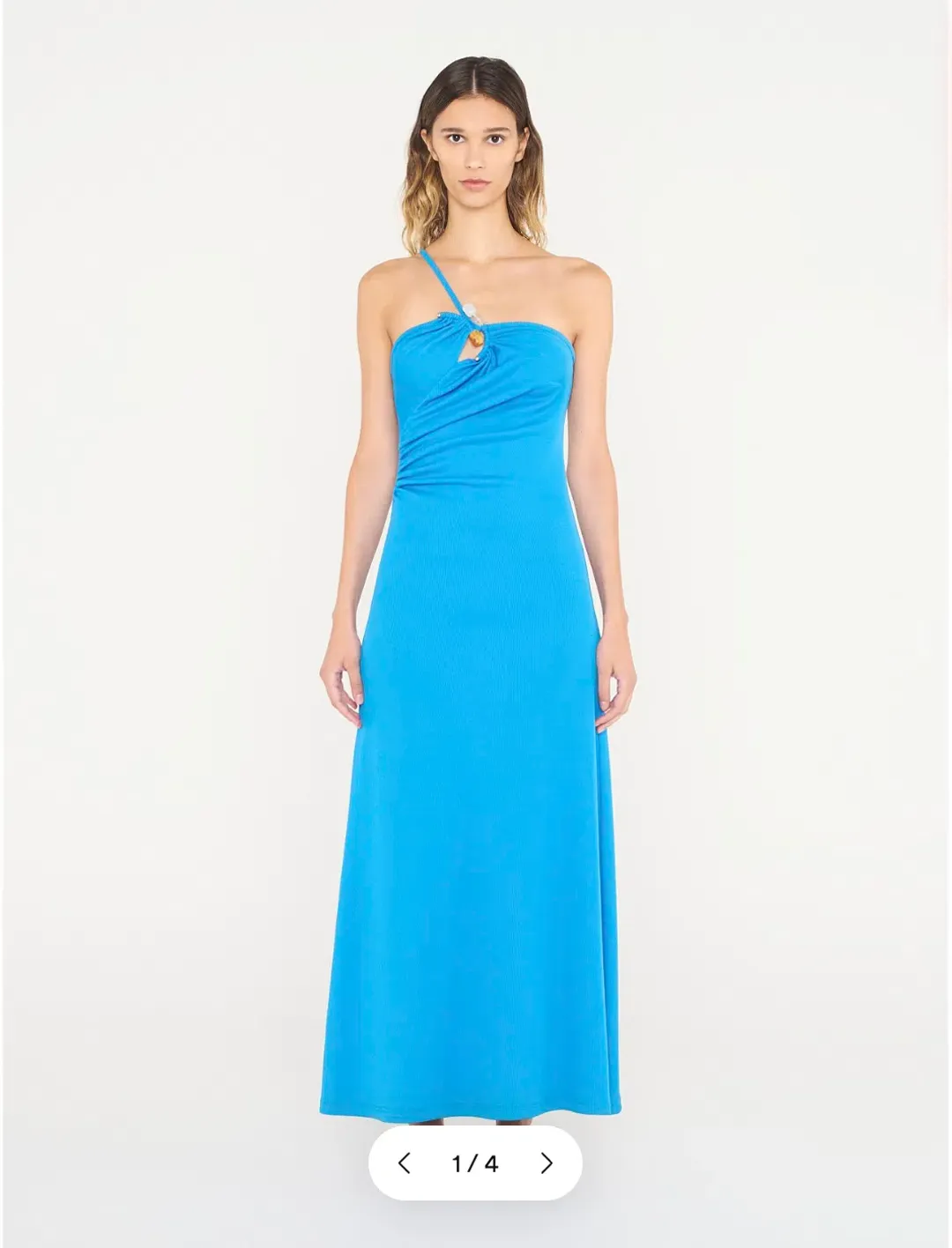 Christopher Esber Concave Stone Cami Maxi Dress Blue Size 8 for rent on The Volte - main image