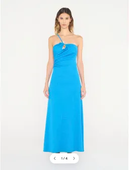 Christopher Esber Concave Stone Cami Maxi Dress Blue Size 8 for rent on The Volte - image 4