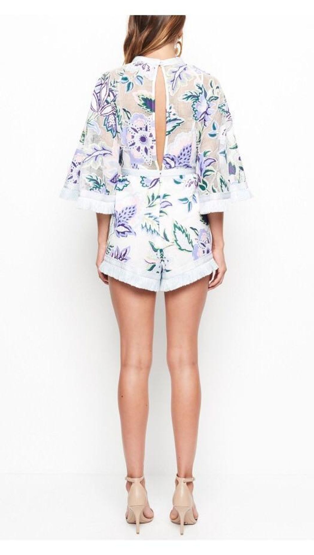 Alice McCall Georgie Boy Playsuit in White Thistle size 6 for rent on The Volte - main image
