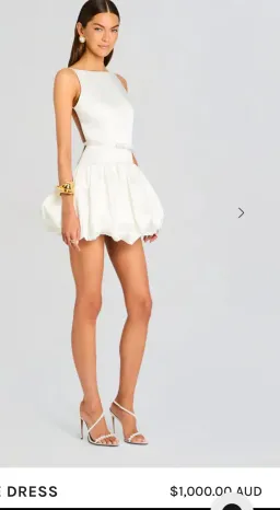 RETROFETE Isolde Dress Mini White Size 8 for rent on The Volte - image 8