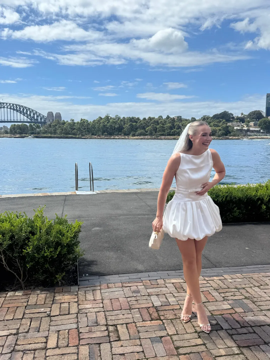 RETROFETE Isolde Dress Mini White Size 8 for rent on The Volte - main image