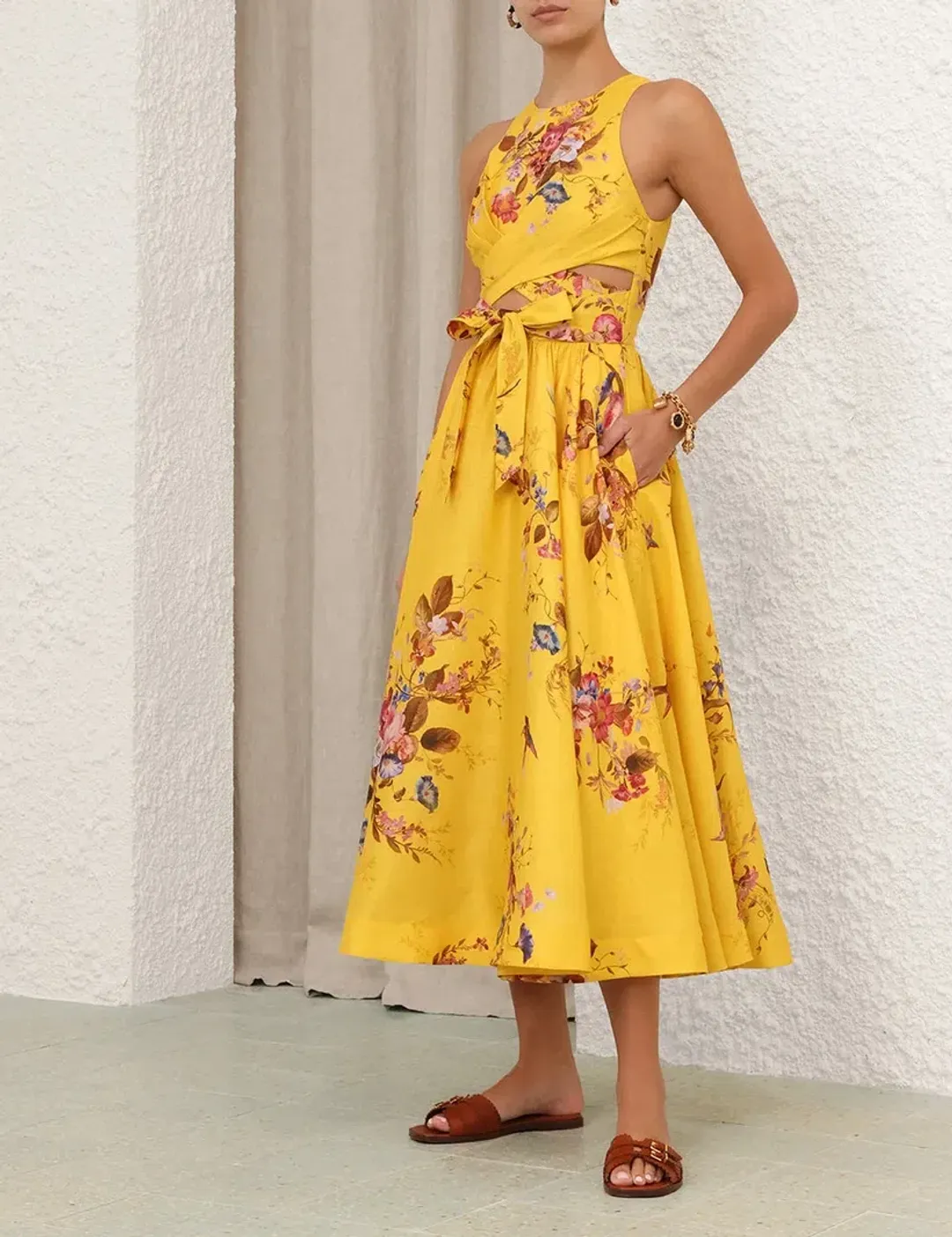 Zimmermann Patience Midi Dress - size 1 for rent on The Volte - main image