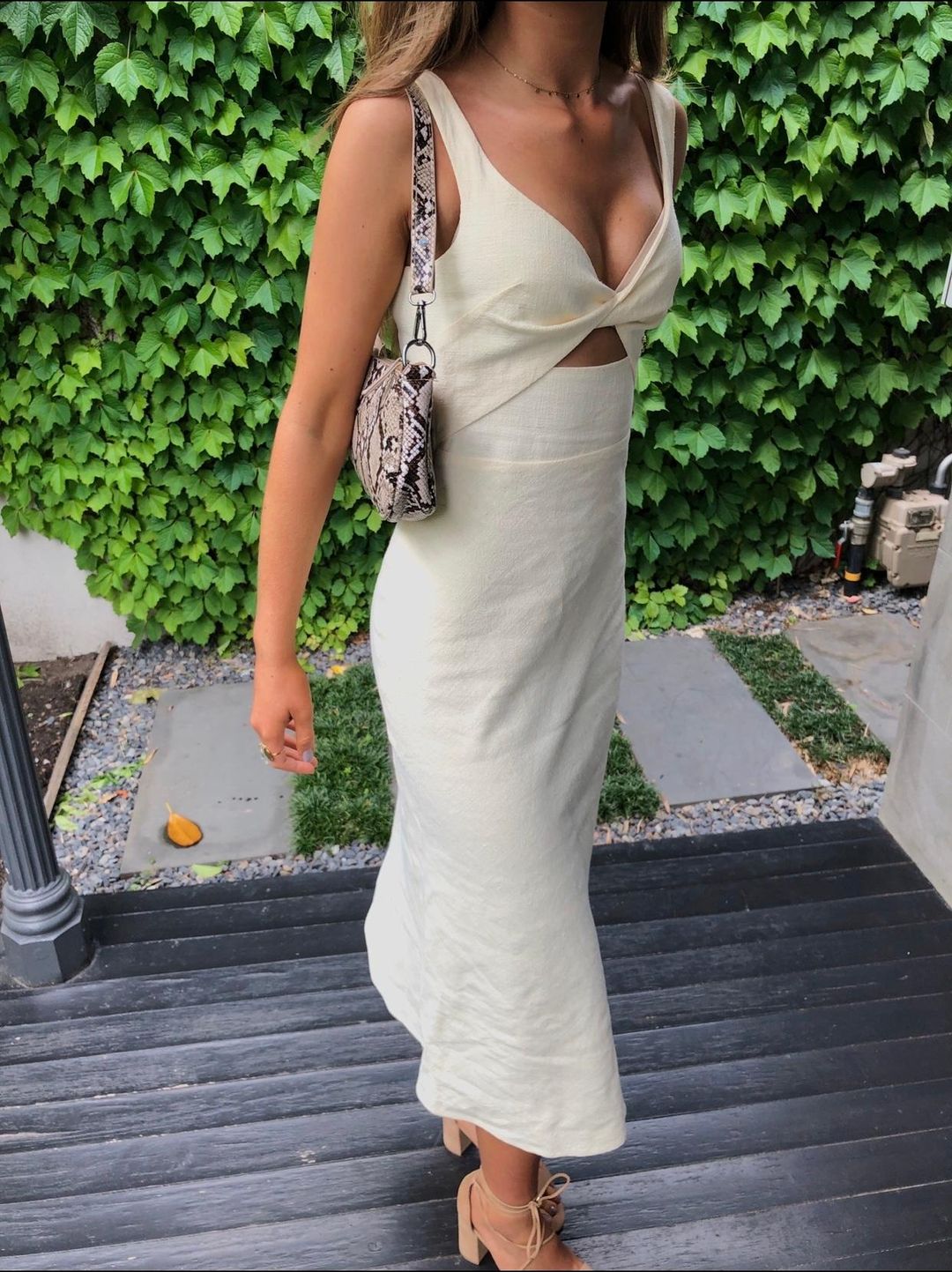 Bec & Bridge ANA MIDI DRESS - BUTTER size 6 for rent on The Volte - main image